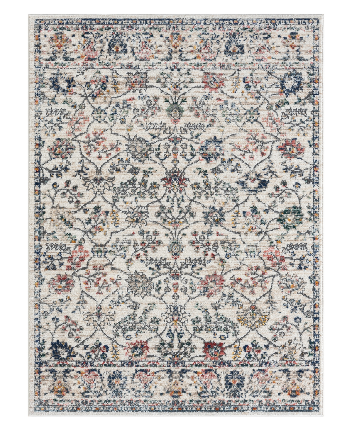 Lr Home Plymouth Erra 7'9in x 9'9in Area Rug - Gray, Red