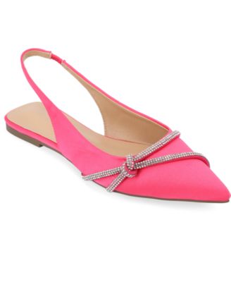 Women's Rebbel Rhinestone Knot Slingback Flats
