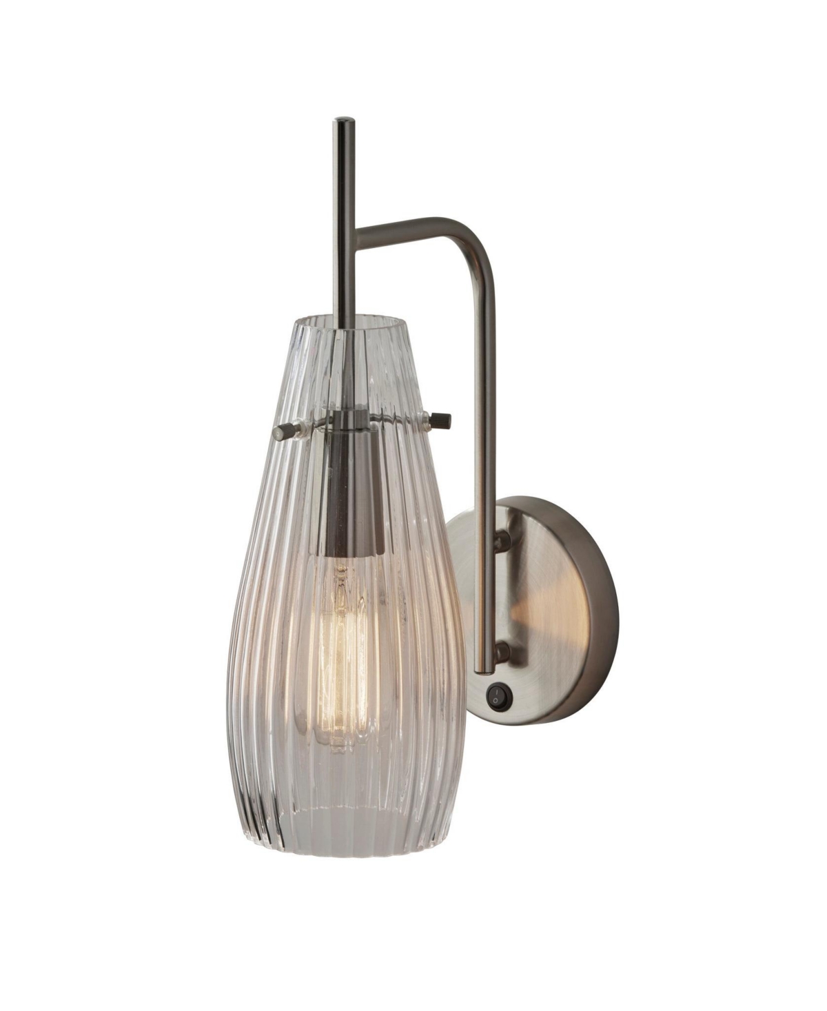 Adesso Layla Wall Lamp In Brushed Steel