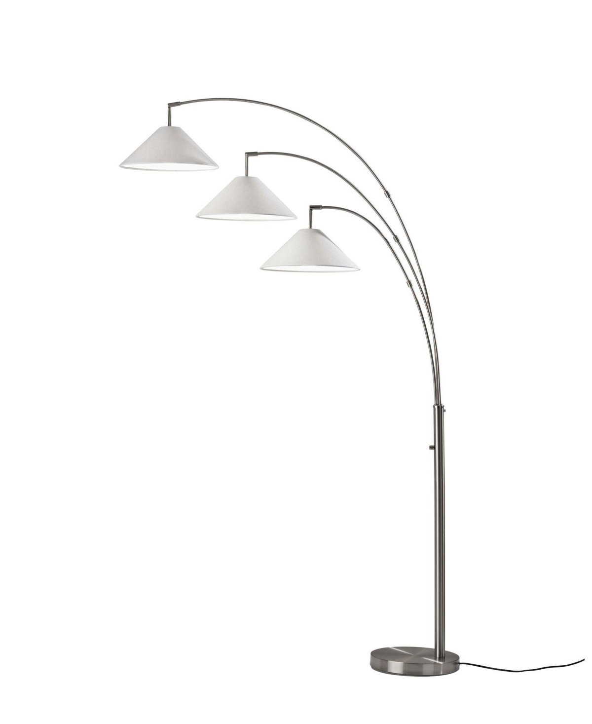 Adesso Braxton Arc Lamp In Brushed Steel