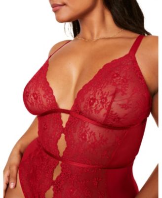 Women's Rosie Crotchless Bodysuit Lingerie