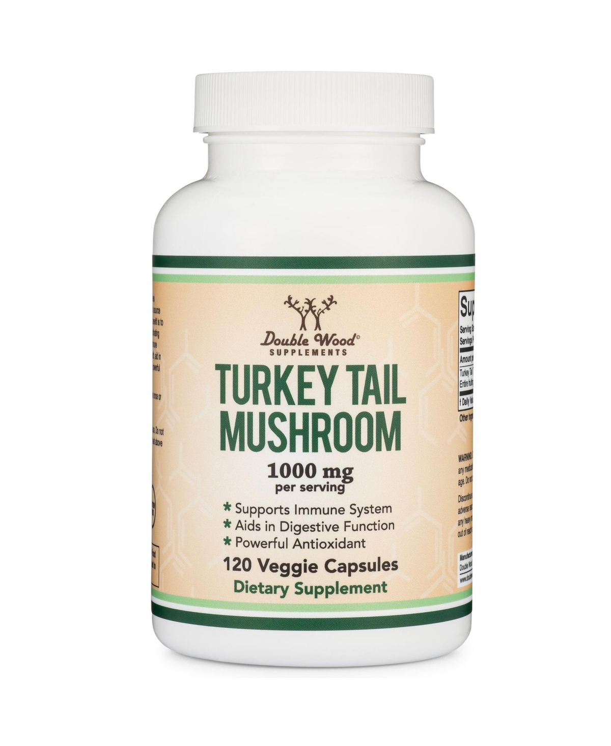 Turkey Tail Mushroom - 120 capsules, 1000 mg servings