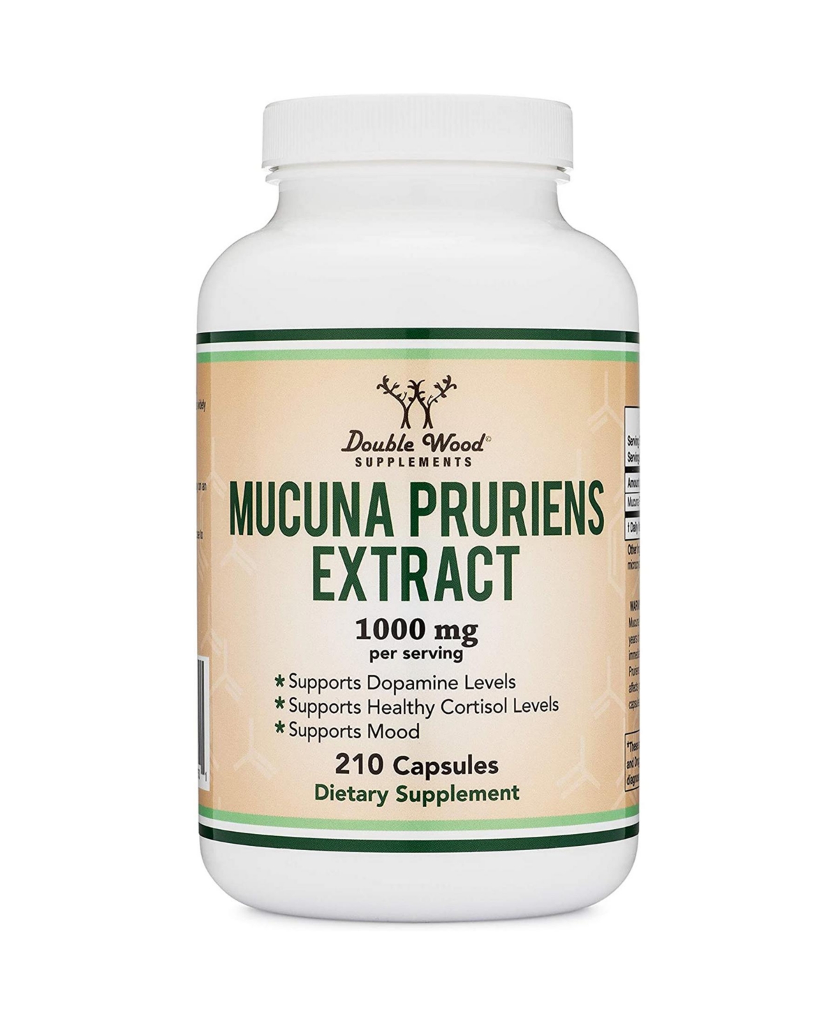 Mucuna Pruriens - 210 capsules, 1000 mg servings