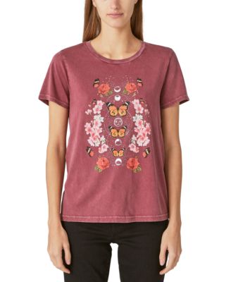 Lucky Brand - Women's Butterfly Celestial Crewneck T-Shirt