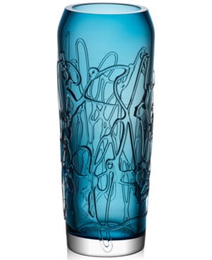 Shop Kosta Boda Twine Large Vase In Blue