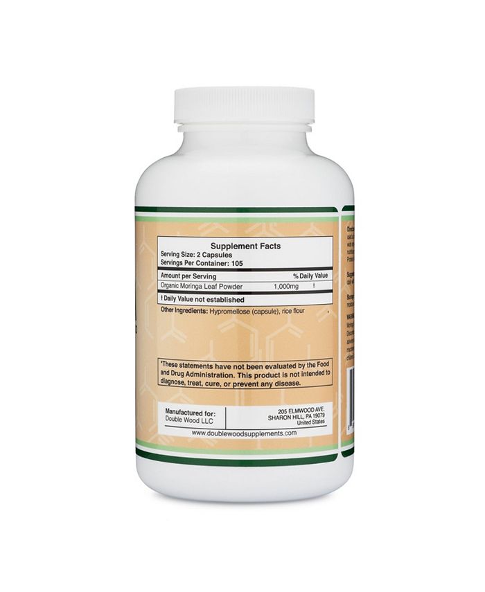 Double Wood Supplements Moringa 210 capsules, 1000 mg servings Macy's