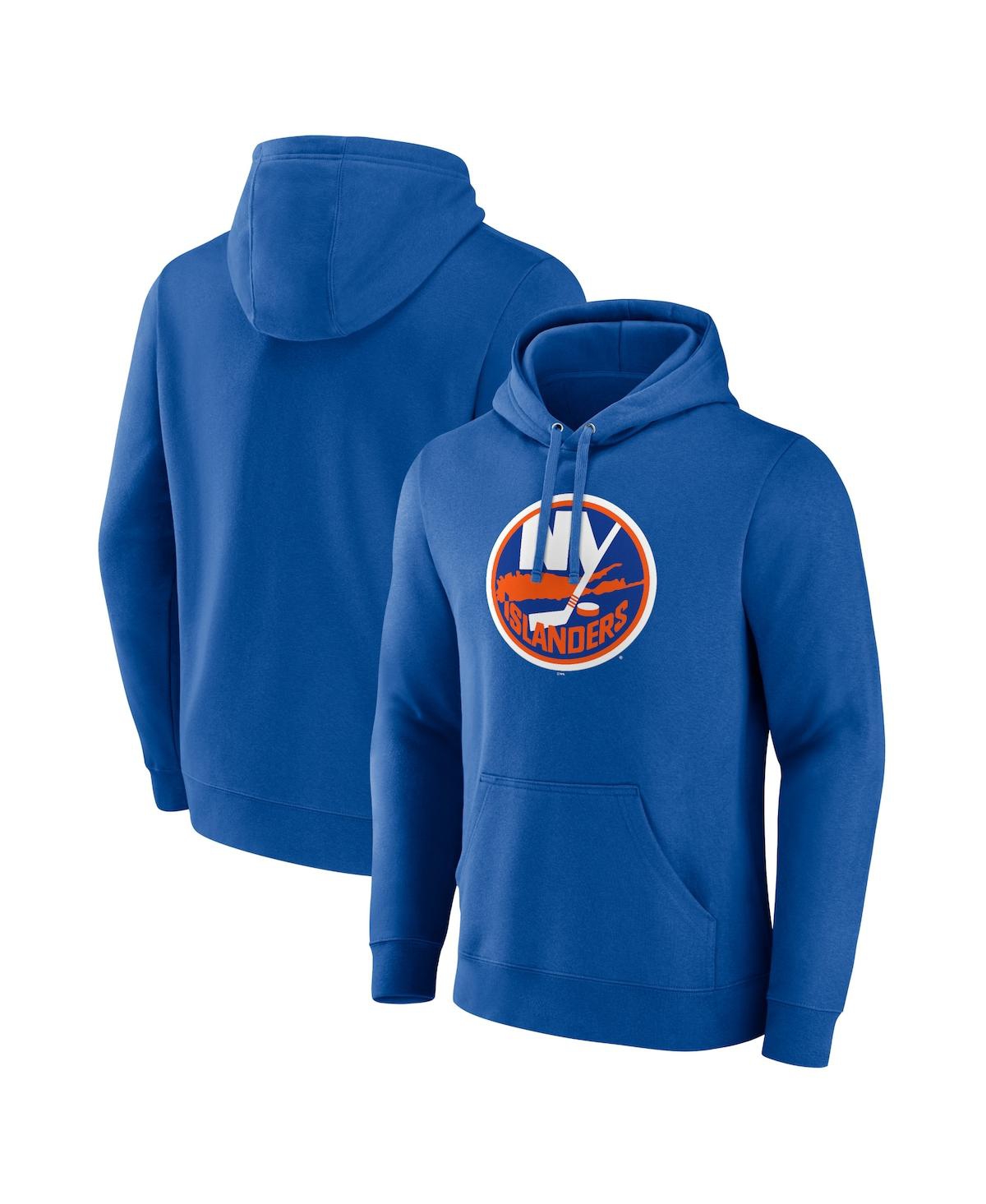Shop Fanatics Men's  Royal New York Islanders Primary Logo Pullover Hoodie