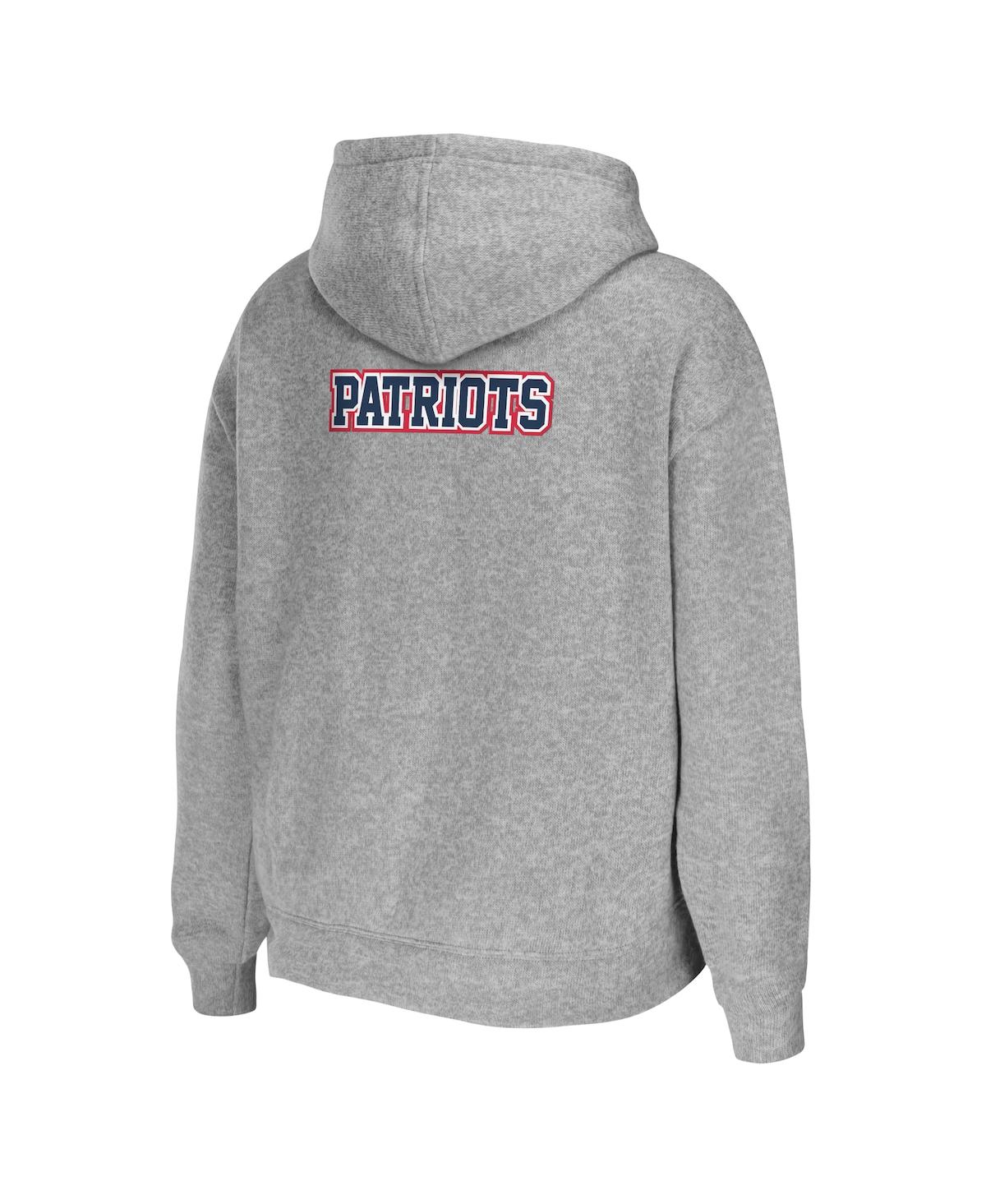 Shop Wear By Erin Andrews Women's  Heathered Gray New England Patriots Team Full-zip Hoodie