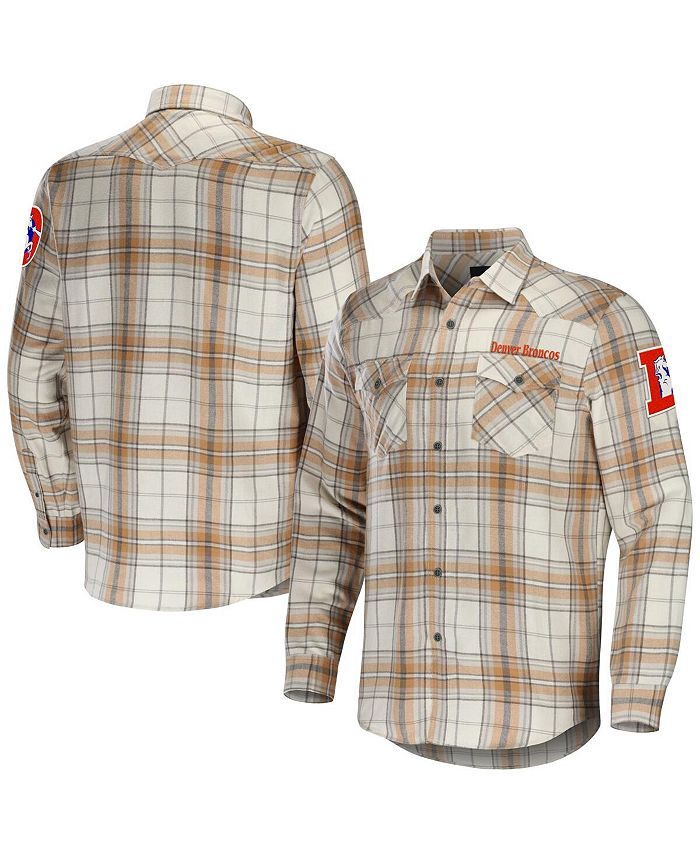 Fanatics Men's NFL x Darius Rucker Collection by Tan Denver Broncos Flannel  Long Sleeve Button-Up Shirt - Macy's