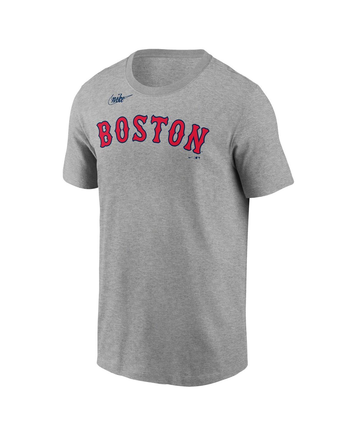 Nike Men's  David Ortiz Heather Gray Boston Red Sox Name And Number T-shirt In Heather Gray