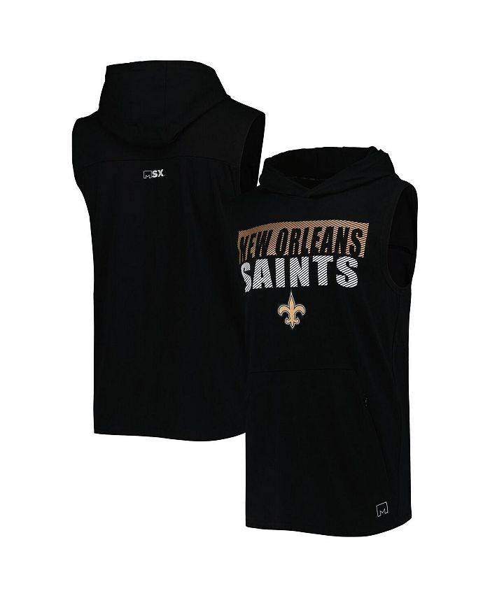 Msx By Michael Strahan Mens Black New Orleans Saints Relay Sleeveless Pullover Hoodie Macys 