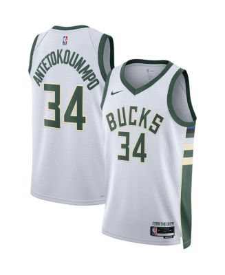 Nike Men's and Women's Giannis Antetokounmpo White Milwaukee Bucks ...