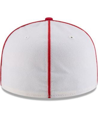 Men's White, Red Pittsburgh Crawfords Cooperstown Collection Turn Back The Clock 59FIFTY Fitted Hat