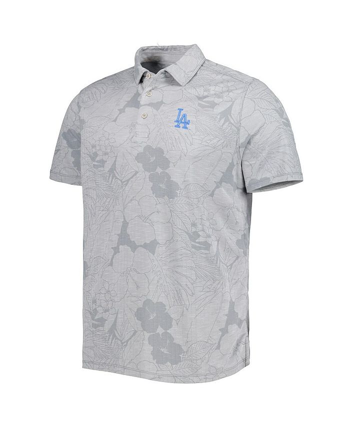Tommy Bahama Men's Gray Los Angeles Dodgers Miramar Blooms Polo Shirt ...