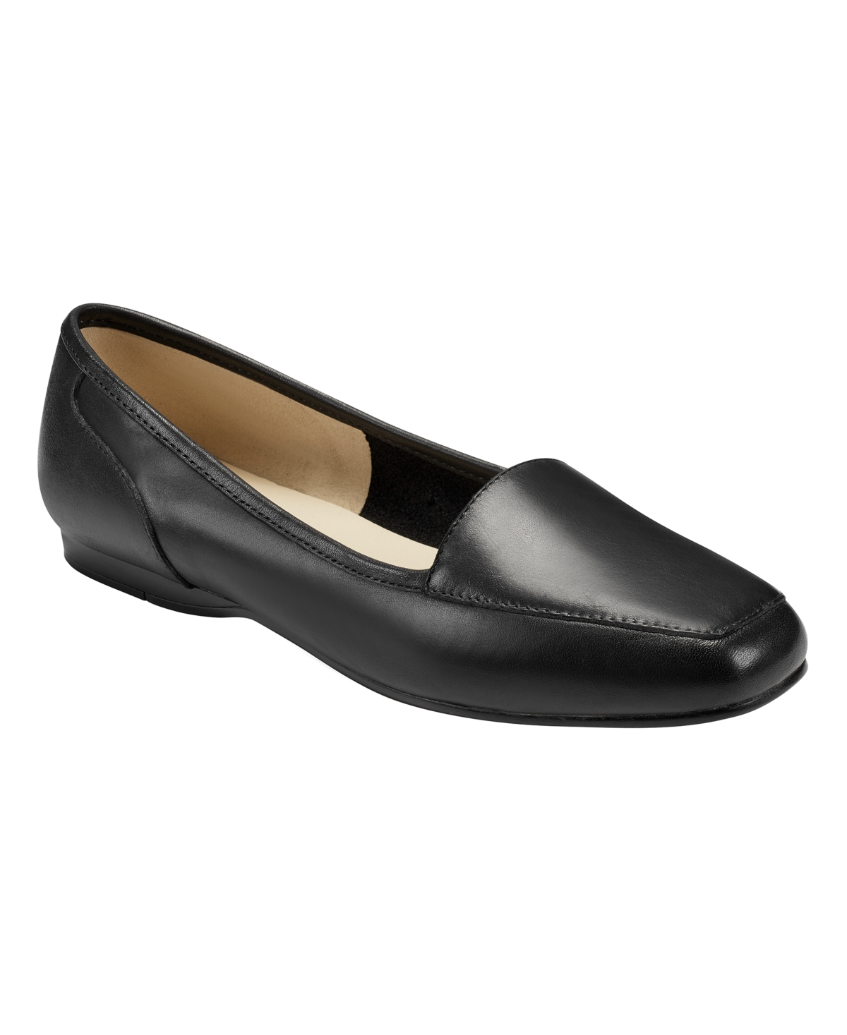 Bandolino Liberty Leather Flat In Black Leather