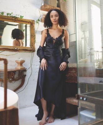 Stella Satin Venise Trim Lingerie Nightgown  