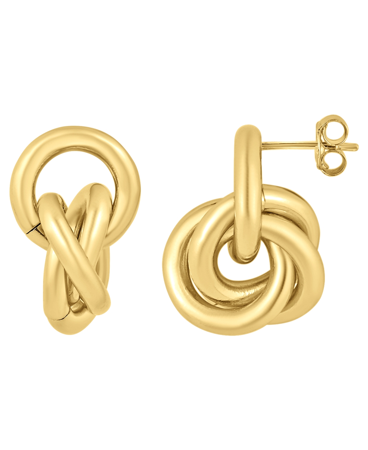 And Now This 18k Gold-plated Circle Link Post Earring