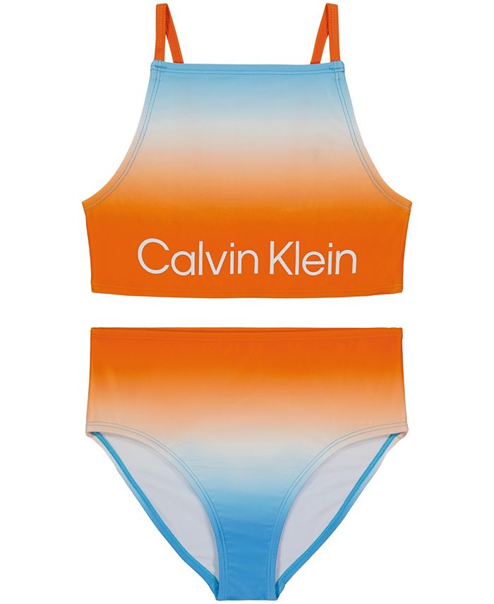 Calvin Klein Big Girls Gradient High-Waist Bikini Set, 2 Piece - Macy's