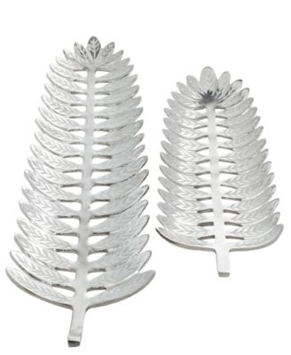 Metal Leaf Tray, Set of 2, 27", 18" W