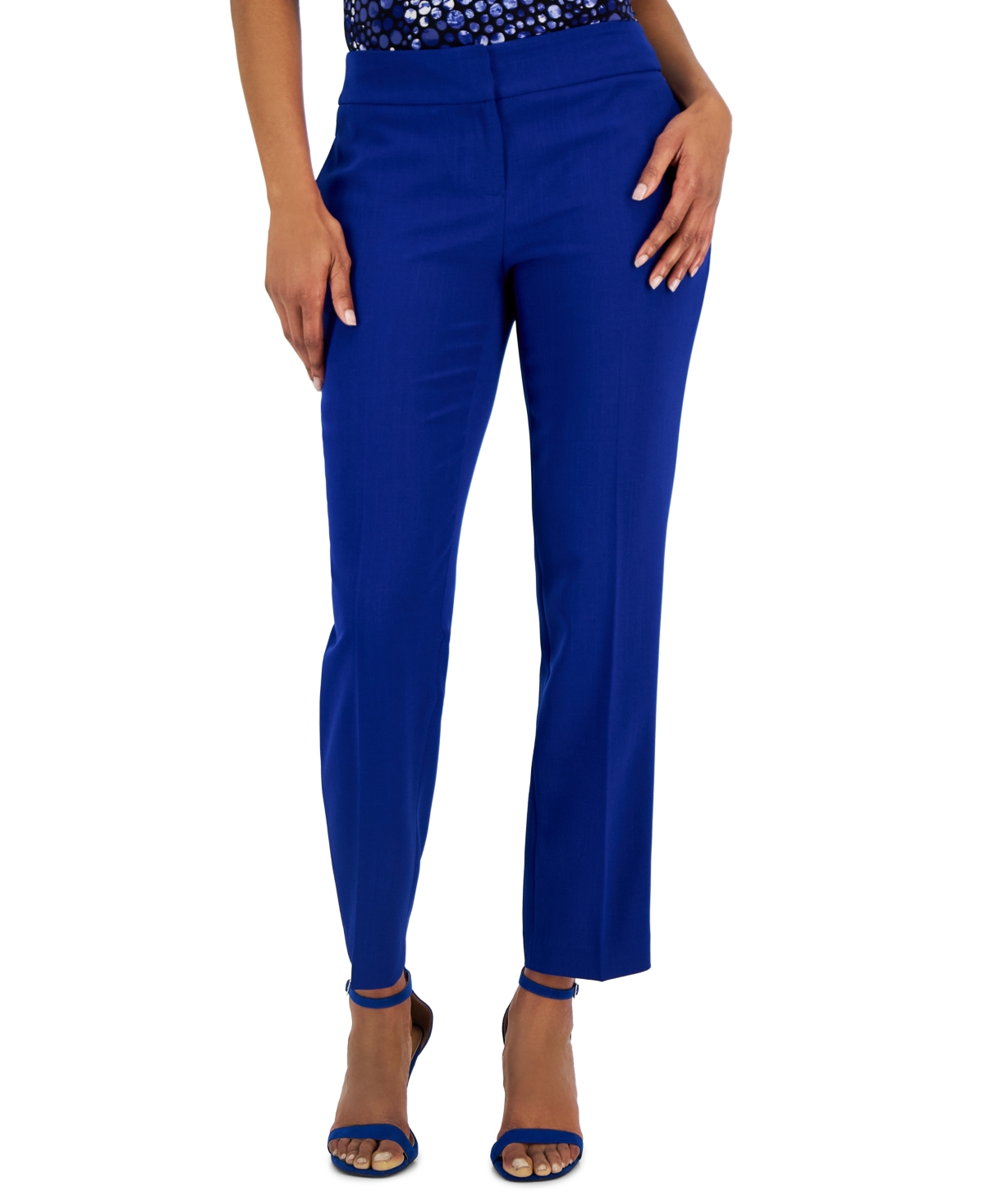 Kasper Plus Size Modern Pants In Royal Blue | ModeSens