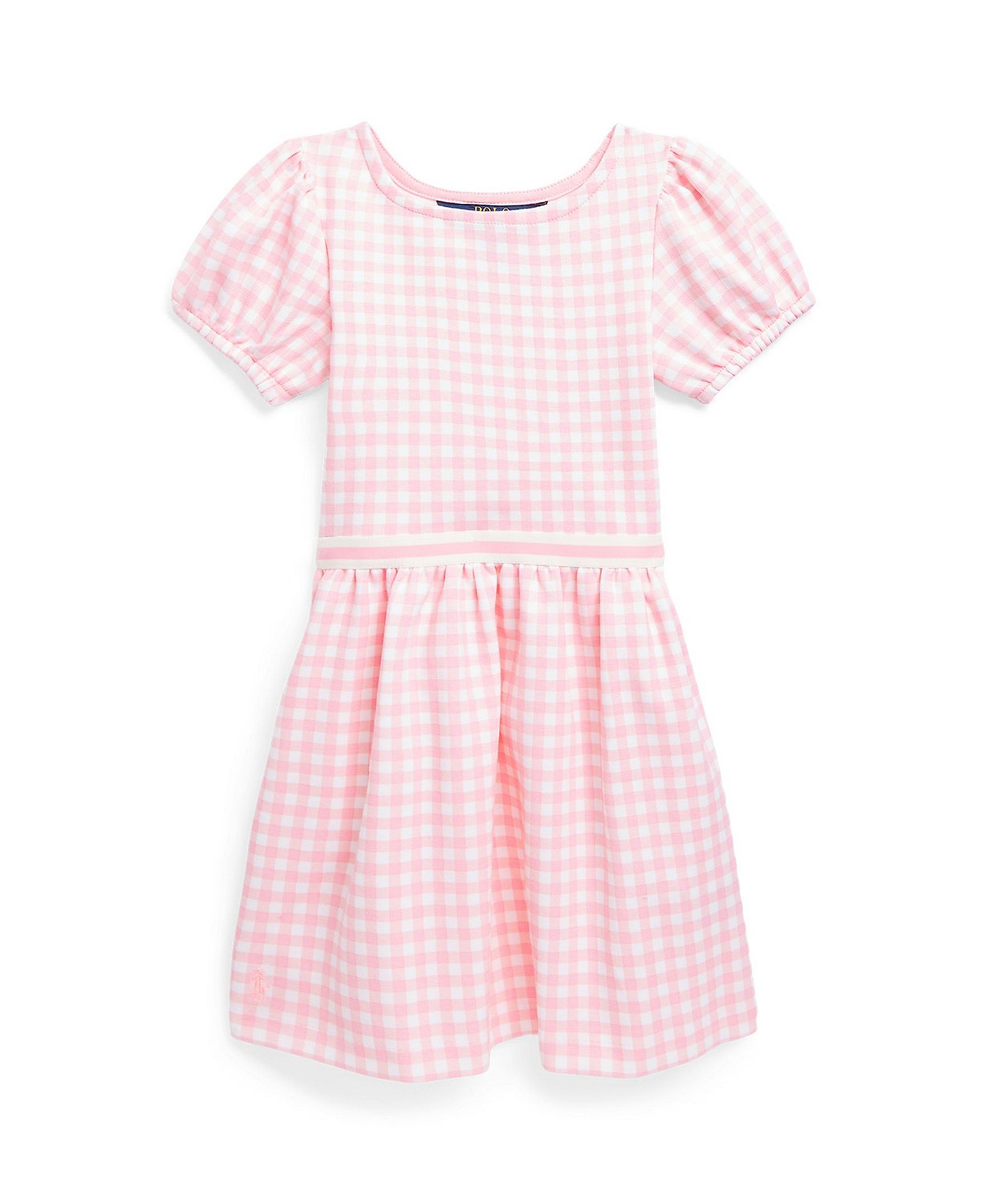 Toddler and Little Girls Gingham Ponte Fit and Flare Dress
