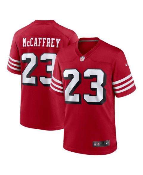 Мужской топ Nike Christian McCaffrey San Francisco 49ers Game Player Jersey, цвет: Алый