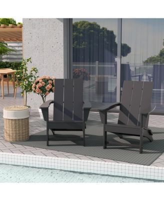 Modern Outdoor Folding Adirondack Chair (Set of 2)