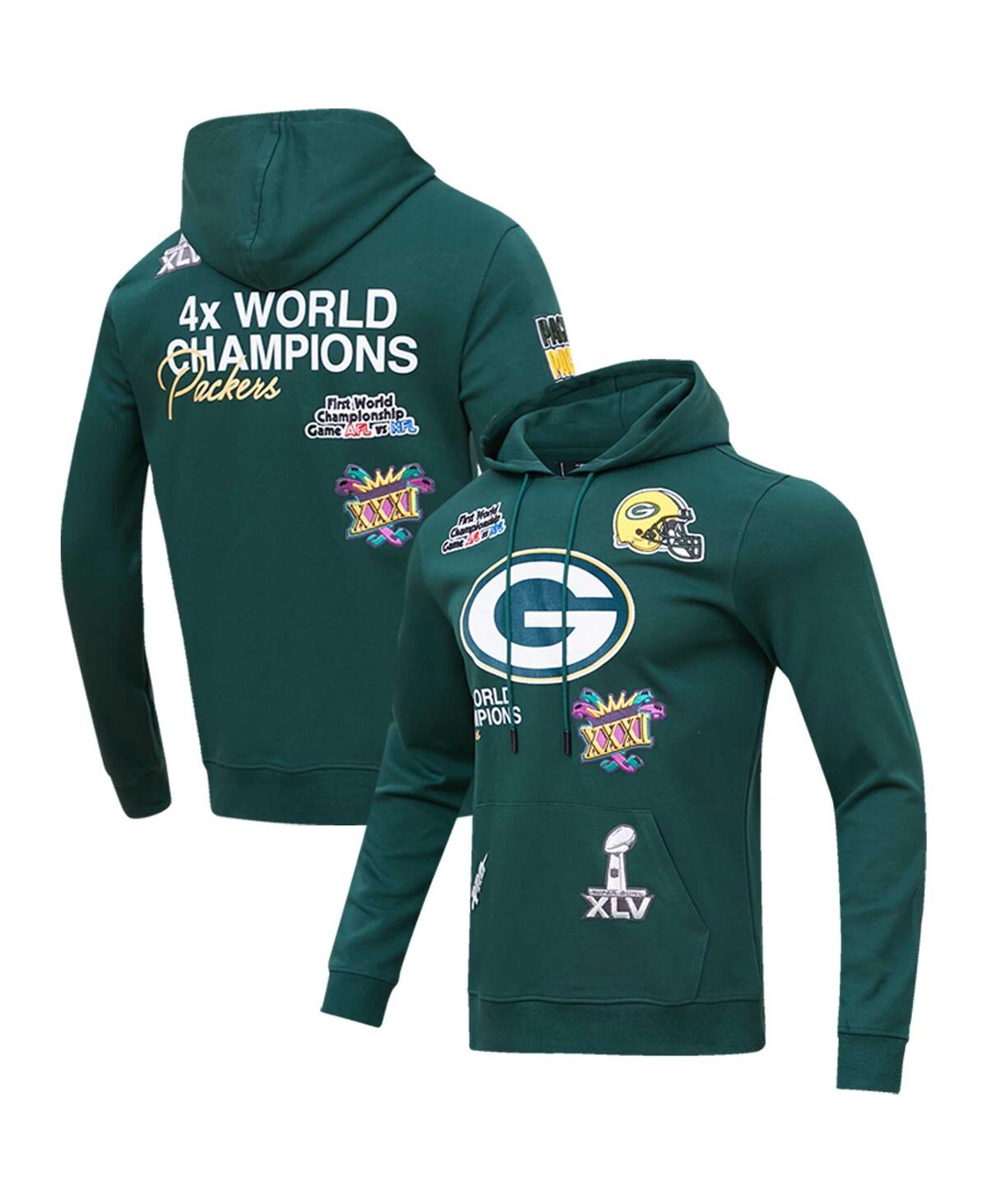 Shop Pro Standard Men's  Green Green Bay Packers 4x Super Bowl Champions Pullover Hoodie