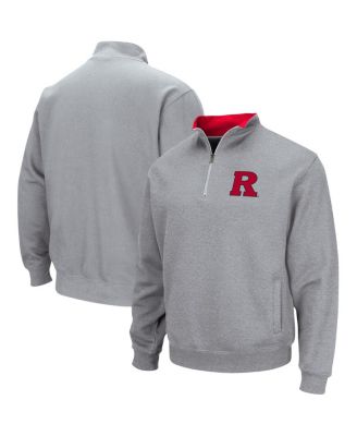 Men's Heathered Gray Rutgers Scarlet Knights Tortugas Team Logo Quarter-Zip Jacket