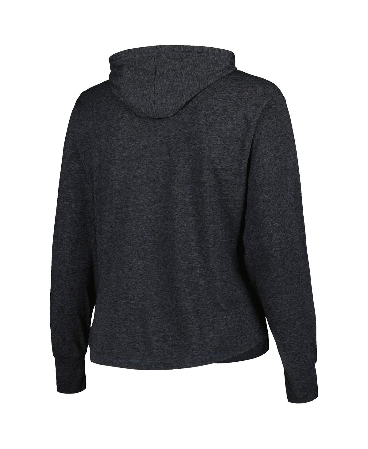 Soft As A Grape Black Chicago White Sox Plus Size Full-zip Tri-blend Hoodie In Black