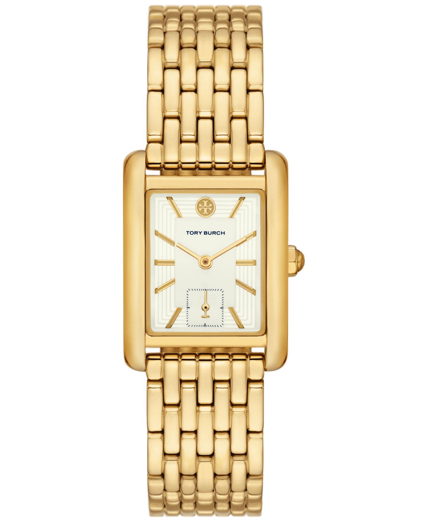 Женские часы Tory Burch Eleanor Gold-Tone Stainless Steel Bracelet Watch 34mm — фото 1