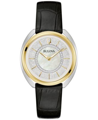 Women's Duality Diamond (1/10 ct. t.w.) Two-Tone Stainless Steel Bracelet Watch Box Set 34mm