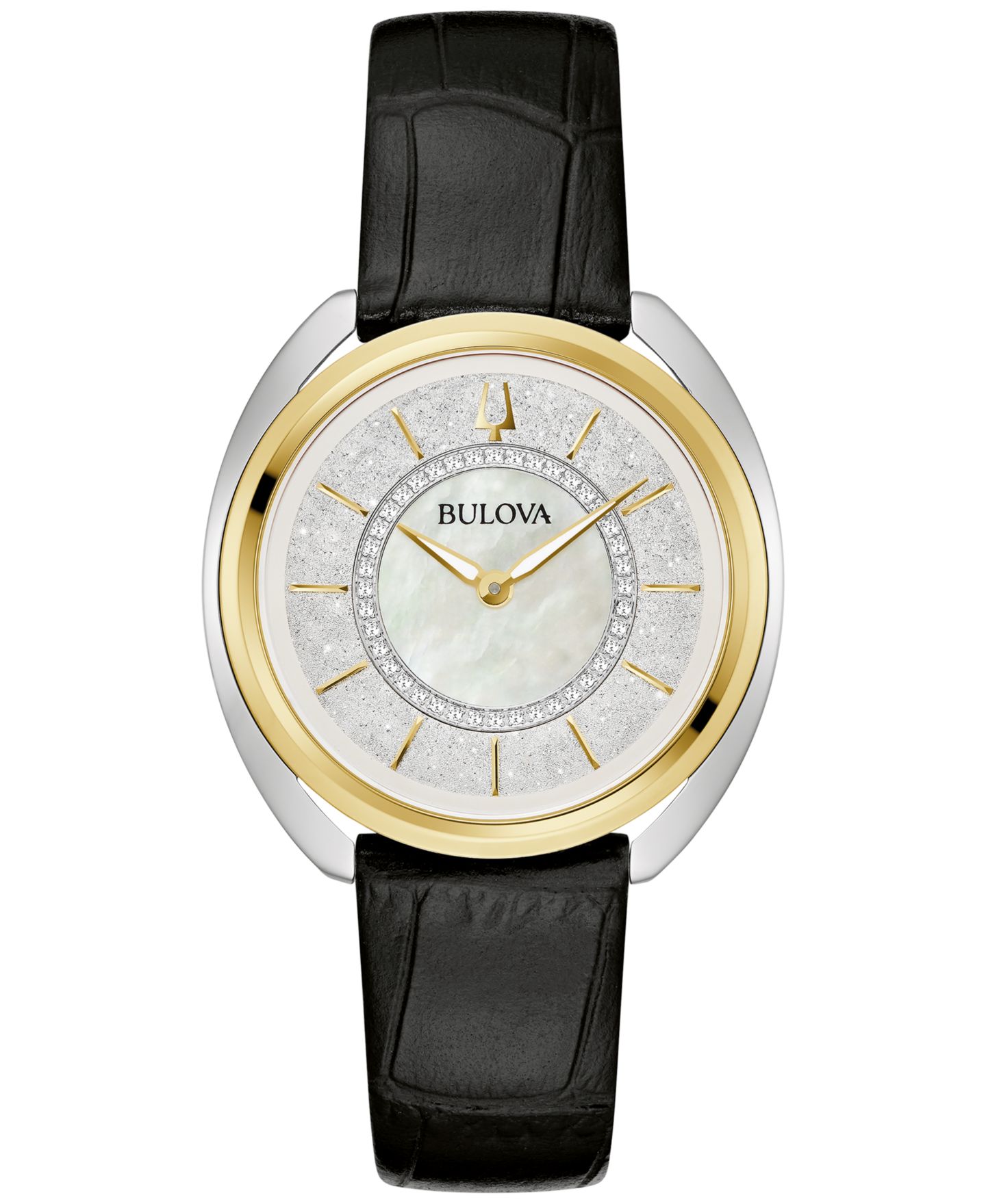 Женские часы Bulova Duality Diamond (1/10 ct. t.w.) Two-Tone Stainless Steel Bracelet Watch Box Set 34mm — фото 4