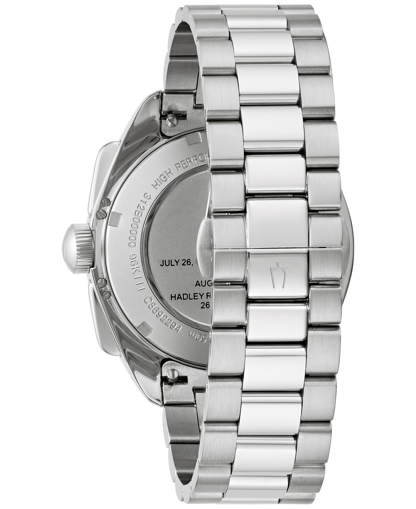 Мужские часы Bulova Chronograph Archive Lunar Pilot Stainless Steel Bracelet Watch Box Set 44mm — фото 3