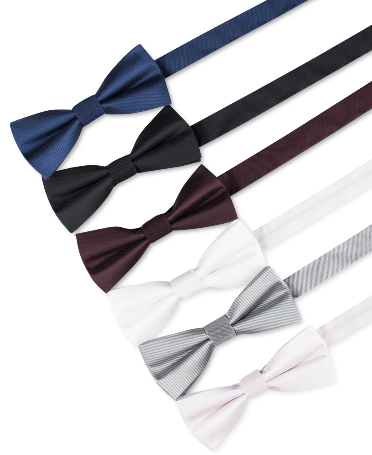 Shop Calvin Klein Men's Unison Solid Pre-tied Bow Tie In Gray