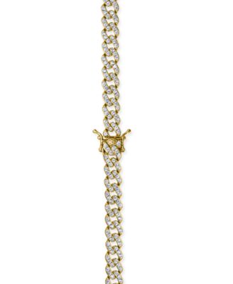 Frosty Link Collection 9mm Necklace in 18K Gold- Plated Brass, 16"