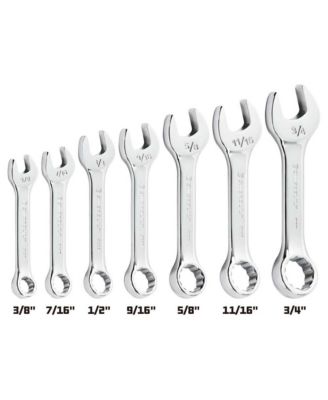 7 Piece SAE Stubby Combination Wrench Set