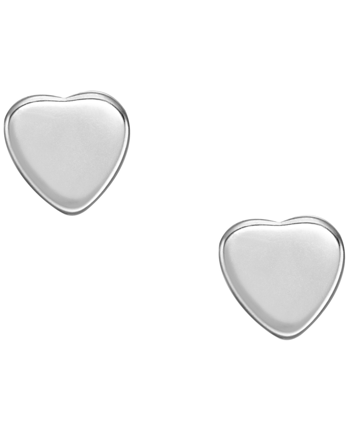 Fossil Hearts Stud Earrings In Metallic