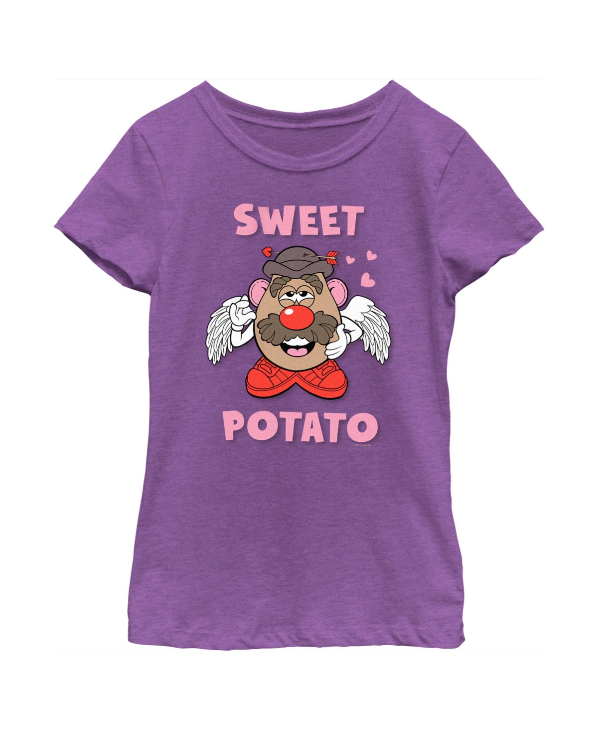 Hasbro Kids' Girl's Mr. Potato Head Sweet Potato Child T-shirt In Purple Berry