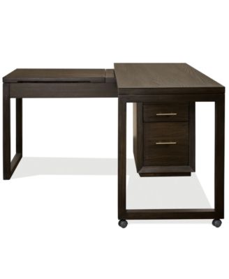 Prelude 56" Wood Swivel Lift Top L-shaped Desk