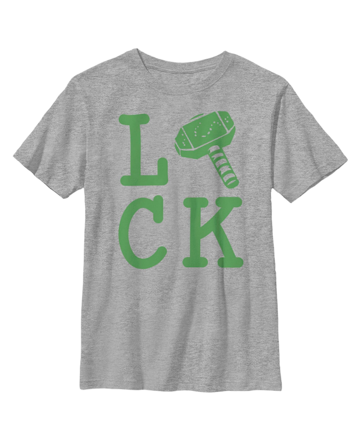 Marvel Boy's  St. Patrick's Day Thor Luck Child T-shirt In Athletic Heather