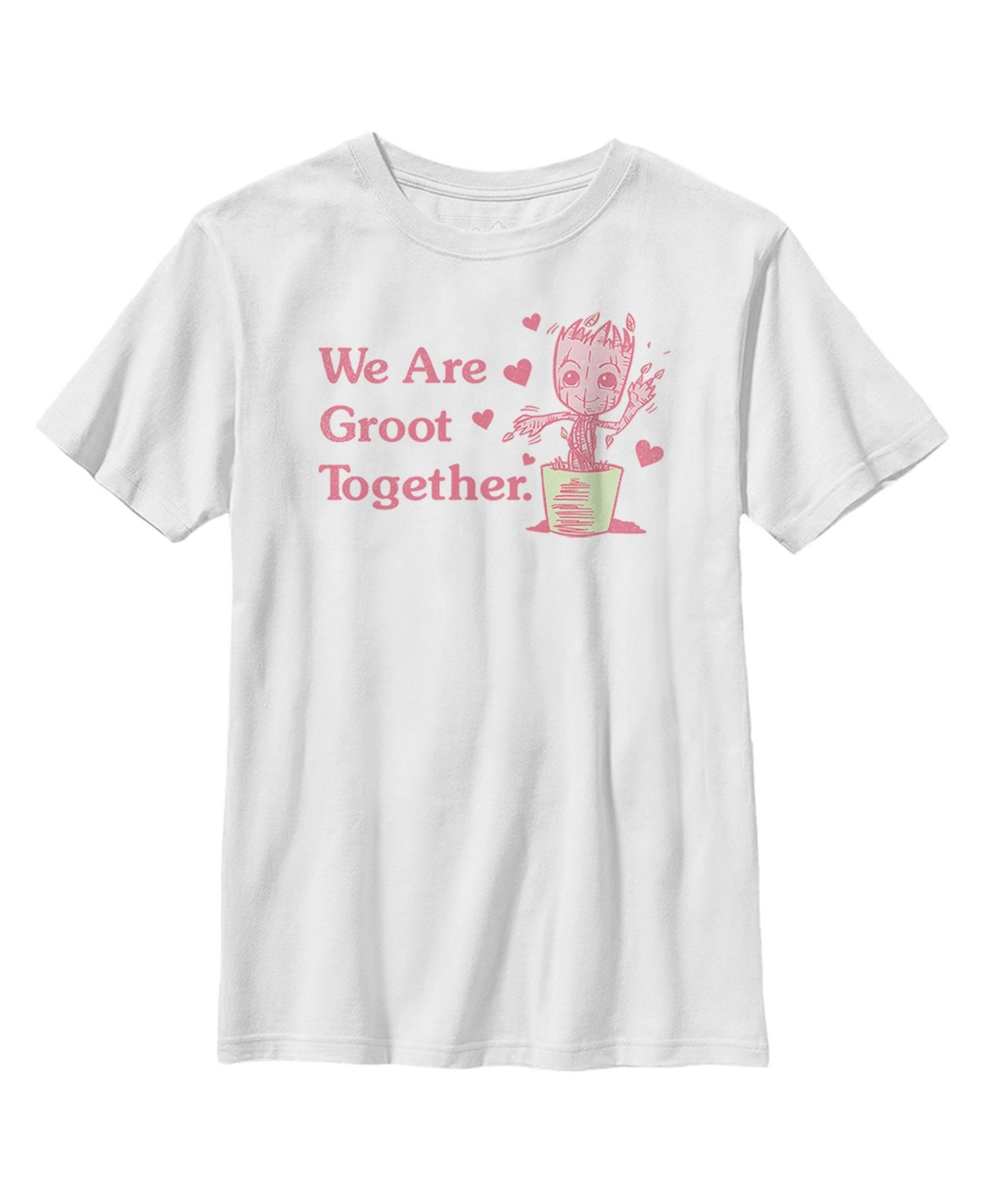 Marvel Boy's  We Are Groot Together Child T-shirt In White