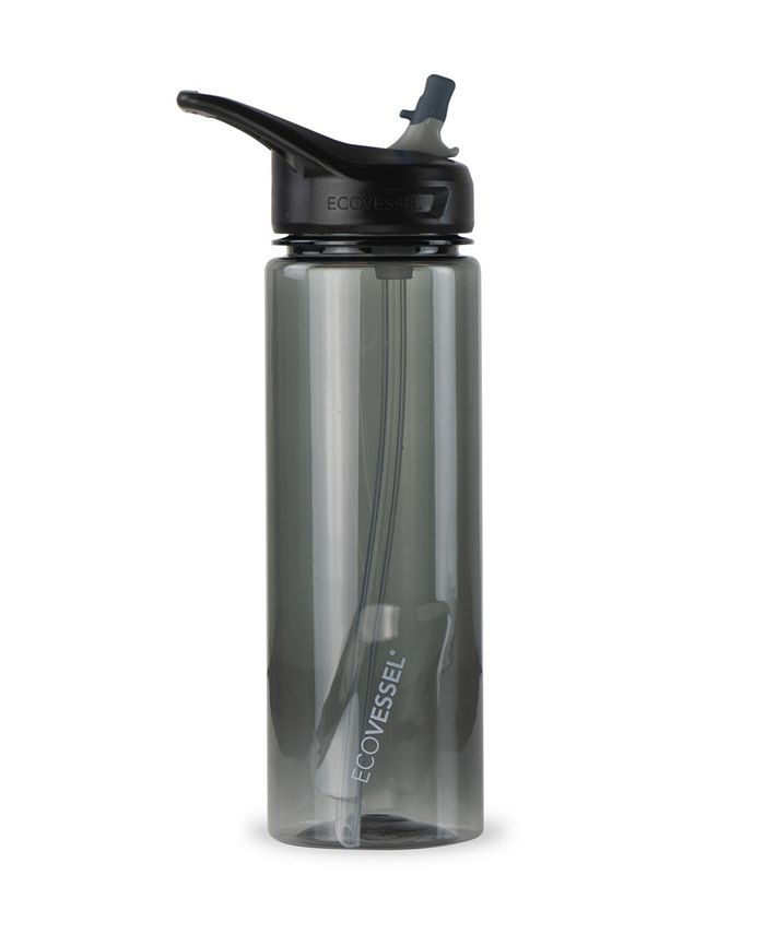 EcoVessel Wave Eastman Tritan Plastic Bottle with Flip Straw Lid, 24 oz ...