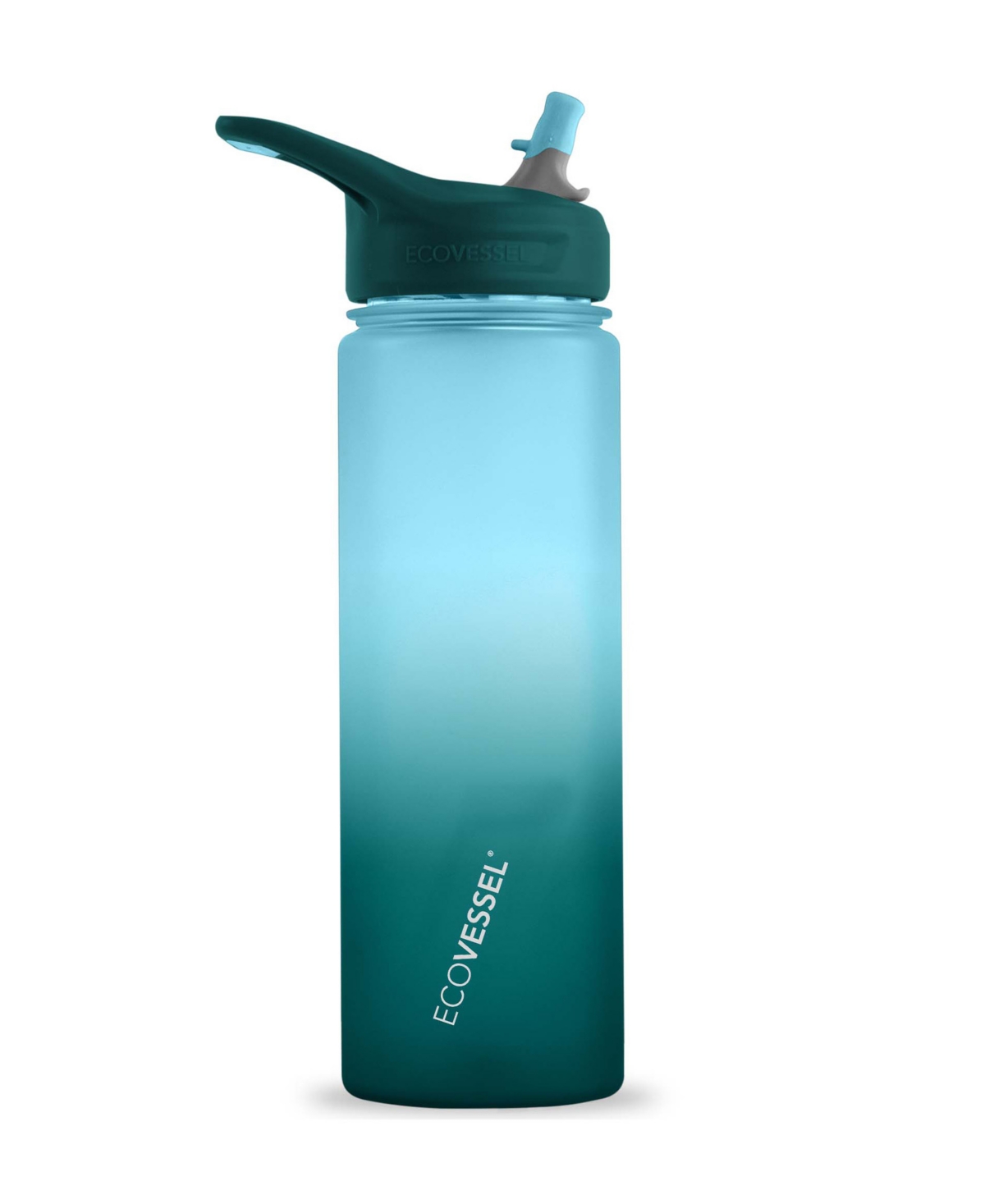 Ecovessel Wave Eastman Tritan Plastic Bottle With Flip Straw Lid, 24 oz In Forest Horizon