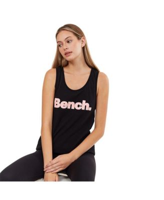Bench DNA Women's Bench Jaxx racerback tank top black with pink logo ...