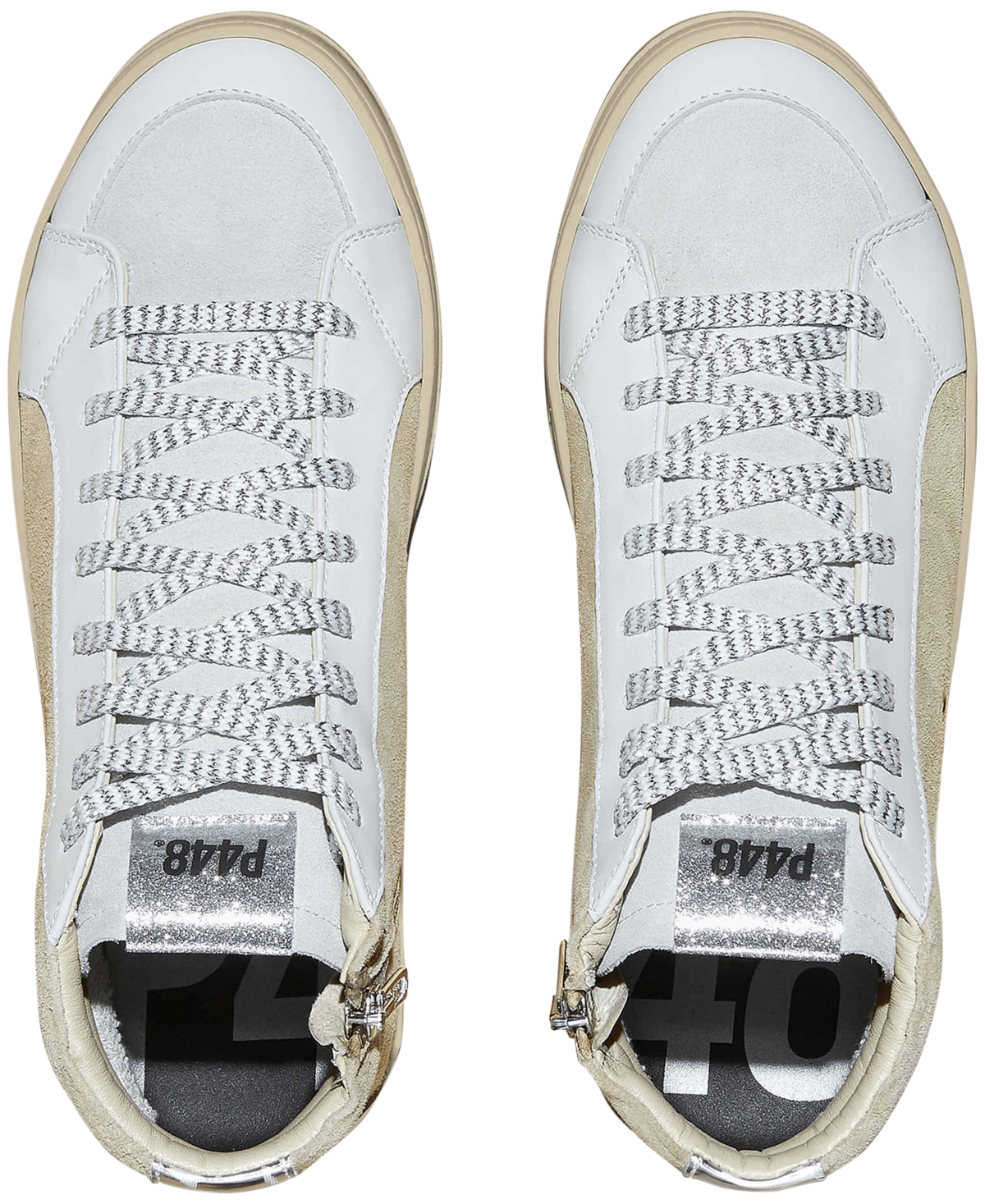 P448 Women's Skate Lace-Up High Top Sneakers - Ec/mir | Smart Closet