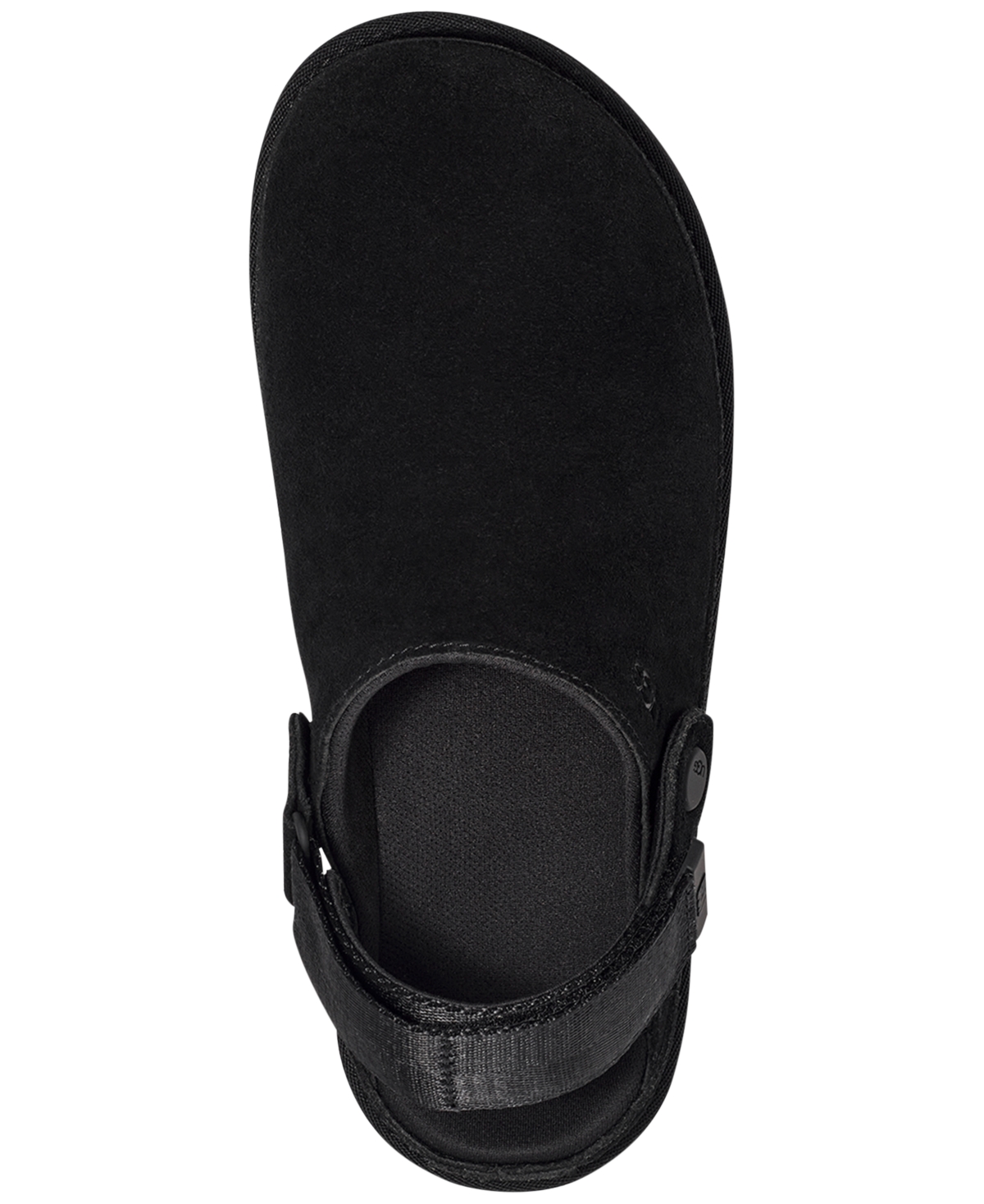 Ugg Chic Sheepskin Sandals With Adjustable Strap And Cushioned Sole In Black