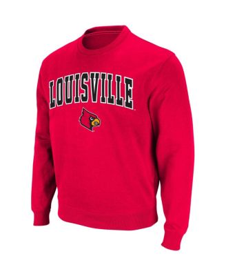 Men's Louisville Cardinals Arch and Logo Crew Neck Sweatshirt