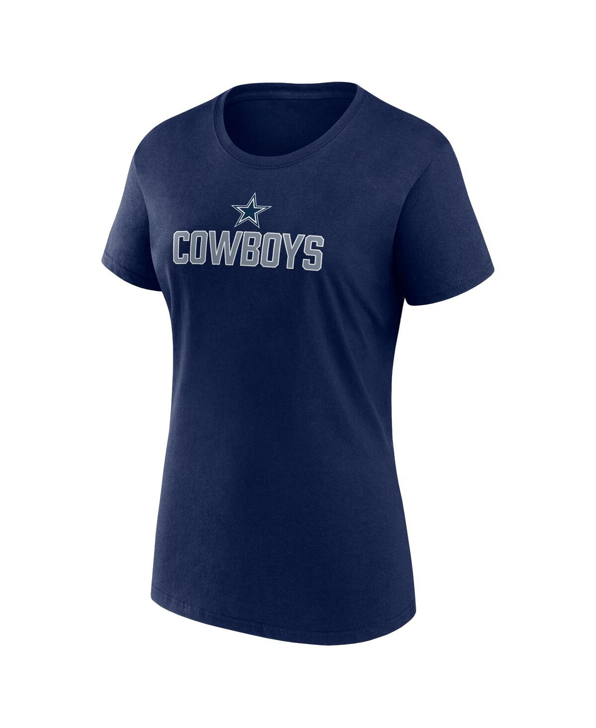 Fanatics Women's Branded Heathered Gray, Navy Dallas Cowboys Plus Size  Sleeve Stripe Lace-Up V-Neck T-shirt - Macy's