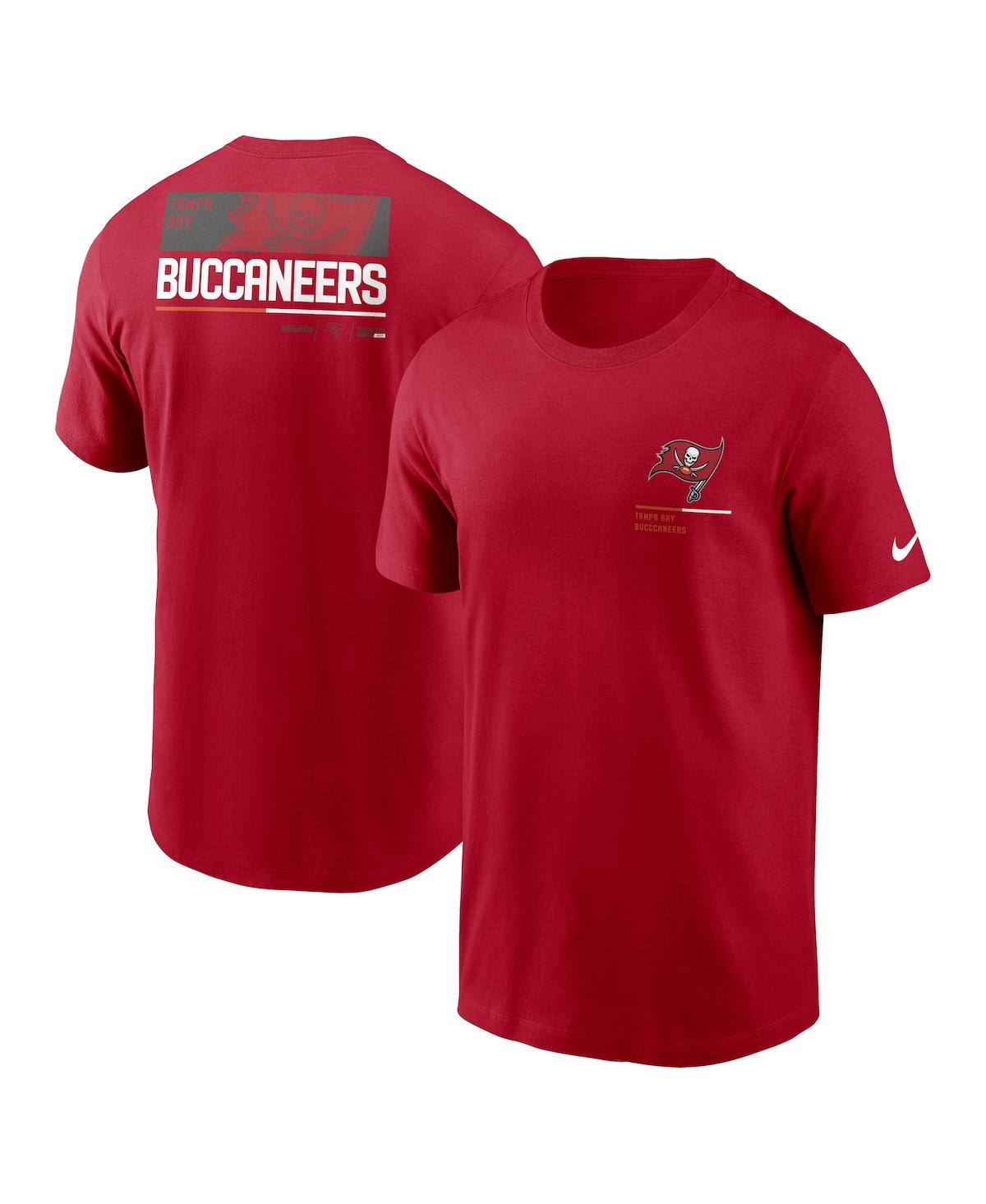 Shop Nike Men's  Red Tampa Bay Buccaneers Team Incline T-shirt